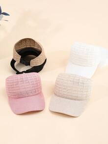 1 件亮片网眼镂空棒球帽，新款夏季透气遮阳多功能跑步骑行棒球帽，适合女士