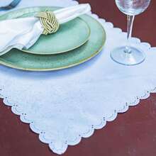 Waterproof Jacquard Table Runner 40X90Cm Rafimex - White - View 4