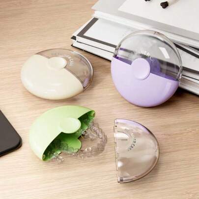 1 pieza Estuche de dentadura magnético minimalista, caja portátil para retenedores, contenedor de almacenamiento dental para retenedores de ortodoncia, también puede almacenar hilo dental, hisopos de limpieza, auriculares, lazos para el cabello, joyas pequeñas y talla grande