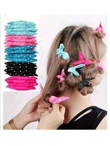 10 件柔软睡眠卷发器，弹性泡沫和海绵 DIY 卷发器，适合所有发质的魔法发型配件，返校、旅行度假必备，女士发饰