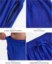 Men's Big And Tall Swim Trunks, Sizes 2X-6X - Màu xanh lam - Xem 3