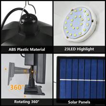 1pc Double Heads Solar Light,Split Pendant Light,Outdoor Solar Wall Lamp,Modern Decorative Wall Lights,3 Modes Solar Security Light,Chandelier Decorations Solar Floodlight With Remote Control,Suitable For Outdoor Lights,Garden Lights,Pathway Lighting