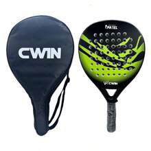 CWIN Kohlefaser Tennisschläger mit großem Rahmen, EVA Schaumstoffgriff, inklusive 1 Aufbewahrungstasche - ideal für Anfänger und fortgeschrittene Spieler, Tenniszubehör, modernes Tennisequipment, Kohlefasertennis-Schläger