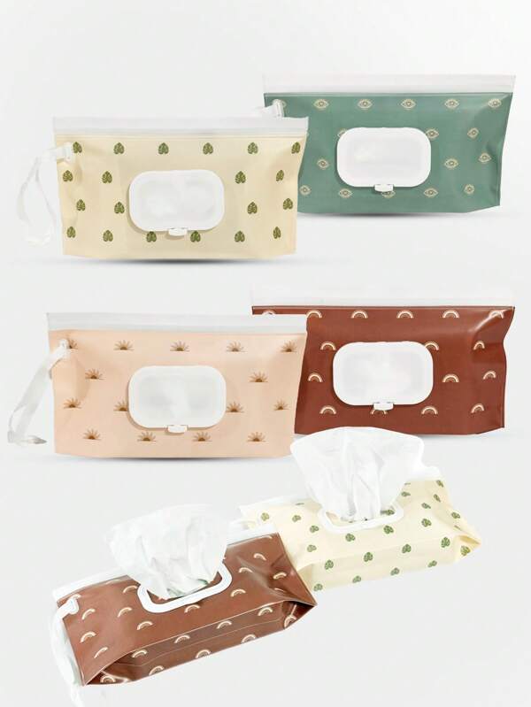 1 pezzo/4 pezzi Distributore di salviette, scatola portatile per salviette, portasalviette ricaricabile, mantiene fresche le salviette, borsa riutilizzabile per salviette umide per uso esterno, campeggio, escursionismo
