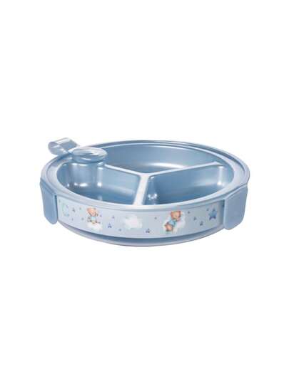 Prato Térmico 3 divisórias com Ventosa para Papinha comidinha 450 ml urso clean