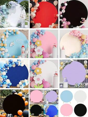 1 Piece, Circular Arched Cover, Circular Background Support Cover, Elastic Circular Background Support Cover, For Wedding, Birthday, Anniversary, Gift - Giving Party Decoration, 5/6/6.5 Feet, Multiple Colors: White, Black, Red, Pink, Beige, Purple, Light Blue, Dark Blue, Etc.