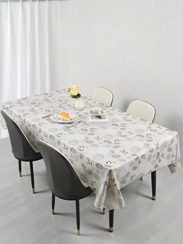 1 Tischdecke, PVC-bedruckte wasserdichte, ölbeständige, hitzebeständige Tischdecke, abwaschbare Tischdecke, Couchtischdecke, wiederverwendbare Tischmatte, geeignet für Küche, Esszimmer, Hochzeit, Party-Tischdekoration