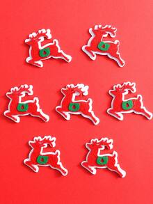 10/20pcs Santa Claus Decoration Felt Pieces, Christmas Snow Felt Pieces, Christmas Elk Felt Pieces, Christmas Throwing Felt Pieces, Christmas Table Decoration DIY Christmas Fabric Supplies - Multicolor - View 4