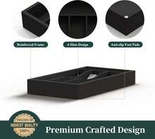 Small Silverware Organizer, Bamboo Kitchen Drawer Organizer, Utensil Holder, Cutlery Tray & Spoon Flatware Storage With Grooved Drawer Dividers (Black),6517230 - Black - View 2