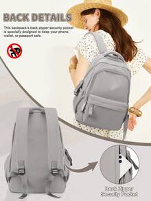 适合青少年女孩、中学生、大学生的可爱书包，小巧经典休闲户外日用背包、旅行背包、轻便书包、工作包、笔记本电脑背包，男女通用，新旧版本随机发货。