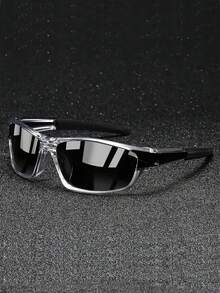 时尚复古骑行钓鱼男女通用运动眼镜男式女式格纹运动眼镜男士女式夏季眼镜