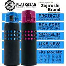 XZDProtect Go Silicone Sleeve Cover Compatible With Zojirushi Brand Insulated Vacuum  Water Bottle Black 16 Oz.48 Litre UYWkHH - 黑色 - 查看 2