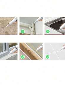 1pc (White Or Gray Or Black) Repair Sealant, Household Anti Mold Ceramic Tile, Hook Filling Sealant, Toilet Sealing Water-Based Waterproof Sealant - Multicolor - View 5