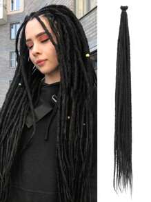 18 Inch / 24 Inch Dreadlock Extensions 0.6 Cm Width 20 Strands-Natural Black, Soft Hippie SE Dreads Synthetic Loc Extensions For Women And Men - Multicolor - View 31