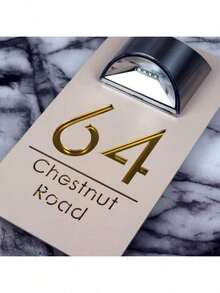 1 件定制太阳能门牌号 - 优雅的 3D 浮雕设计，自动夜间照明，门口个性化地址牌，生日、圣诞节、毕业典礼、万圣节、婚礼、派对、万圣节、感恩节、房间装饰的礼物，多功能、可调节、防霉、装饰性、精致、时尚、可爱、迷人，