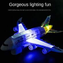 A380 Airplane Toy With Lights, Sounds And Electric Walking Function, Suitable As Birthday Gift For Boys And Girls (Batteries Not Included), Realistic Model Design. Children's Toy, Helicopter Toy, Boys' Toy, Large Airplane Toy, Model Airplane, Boys' Children's Toy, Back To School Season