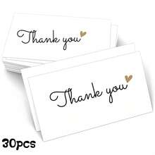 40 Count Glossy Thankful Gratitude Cards, English Language, Ideal For Birthday, Wedding, Small Business And Online Store Packaging Inserts, All Occasions, 3.5 X 2.1 Inches - one-size - View 8