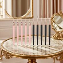 5Pcs Pink Nail Art Brushes Superfine Brush French Manicure Stripe Nail Art Painting Brush Set, UV Gel Nail Liner Brushes Kit And Drawing Liner Brush For Nail Salons,Back To School,School Supplies