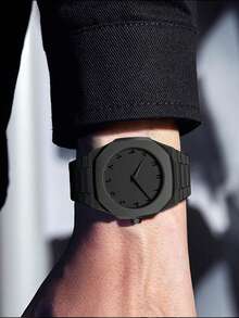 TOMI Classic Men's Smooth Matte Oil Plastic Bead Quartz Watch, Business Student Watch Set, Suitable For Daily Life, Holiday Gifts