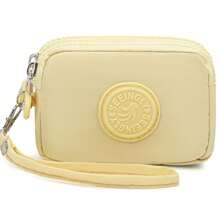 1pc Elegant Retro Style Zero Wallet -3 Zipper Design, Large Capacity, Suitable For Women's Gifts, Keychain Portable Storage Bag