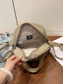 2026新款休闲时尚多巴胺牛津布多功能轻便背包，百搭简约胸包，旅行背包，迷你徒步包，日常学院风街头风女手提包 - 彩色 - 查看 12