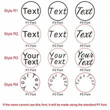 20mm Round Black Customizable Name Stamp - Artistic Font Design Stamp - Teacher Stamp - Suitable For Office And Business Settings Like Cafes - Children Art Activities