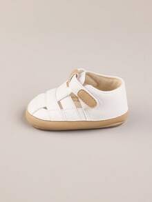 1 Pair Minimalist Two-Tone Non-Slip Flat Sandals, Versatile Design Suitable For Summer - White - View 5