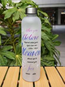 1pc 33OZ Plastic Water Bottle With Metal Cap, Fashion Design, Multiple Patterns Available Including 3D Patterns, Portable And Durable, Suitable For School, Camping, Sports, Fitness, Parties, Travel, Holiday Gifts And More