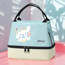 Sanrio Hello Kitty/Kuromi/Cinnamoroll Insulated Lunch Bag, Portable Oxford Cloth Tote With Aluminum Foil, Lightweight, Casual Style With Handle For Office, School, Picnic, Beach, Back To School Essential
