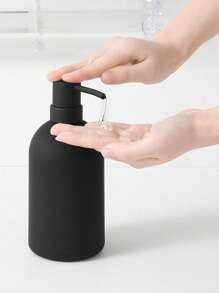 1 Peça Dispensador de Sabão Recarregável Preto Fosco de 16oz, Adequado para Bancadas de Banheiro e Cozinha