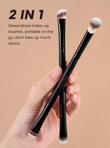 MAANGE 2/5/6/7件套专业铝制双头化妆刷套装，包含腮红刷、粉底刷、定妆刷、遮瑕刷、修容刷、散粉刷，超柔软化妆刷套装，便携式化妆刷套装，旅行化妆刷套装，女士/女孩礼物，化妆刷套装，化妆刷套装，化妆刷套装，全套化妆刷，化妆刷套装，全套化妆工具，化妆刷套装，化妆刷礼盒套装 - 黑色 - 查看 11