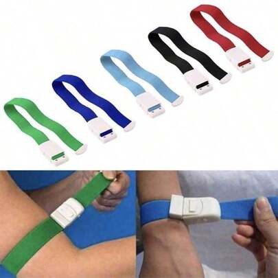 Cinghia comoda in ABS per uso all'aperto, fascia elastica con chiusura a fibbia, utilizzabile da una persona come laccio emostatico, con una benda di compressione portatile per emergenze, pratica per uso domestico e viaggi, adatta per sport all'aperto