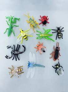 6pcs/12pcs Simulation Caterpillar, Insect Cabbage Worm Model, Small Reptile Toy, Prank And Prank Props, Prank And Scare Entertainment Props, 12 Different Colors, Mixed Colors Randomly Shipped(Mixed Random Shipment),Animal Figure Toys Animal,Fake Insects,Tortoise Toy