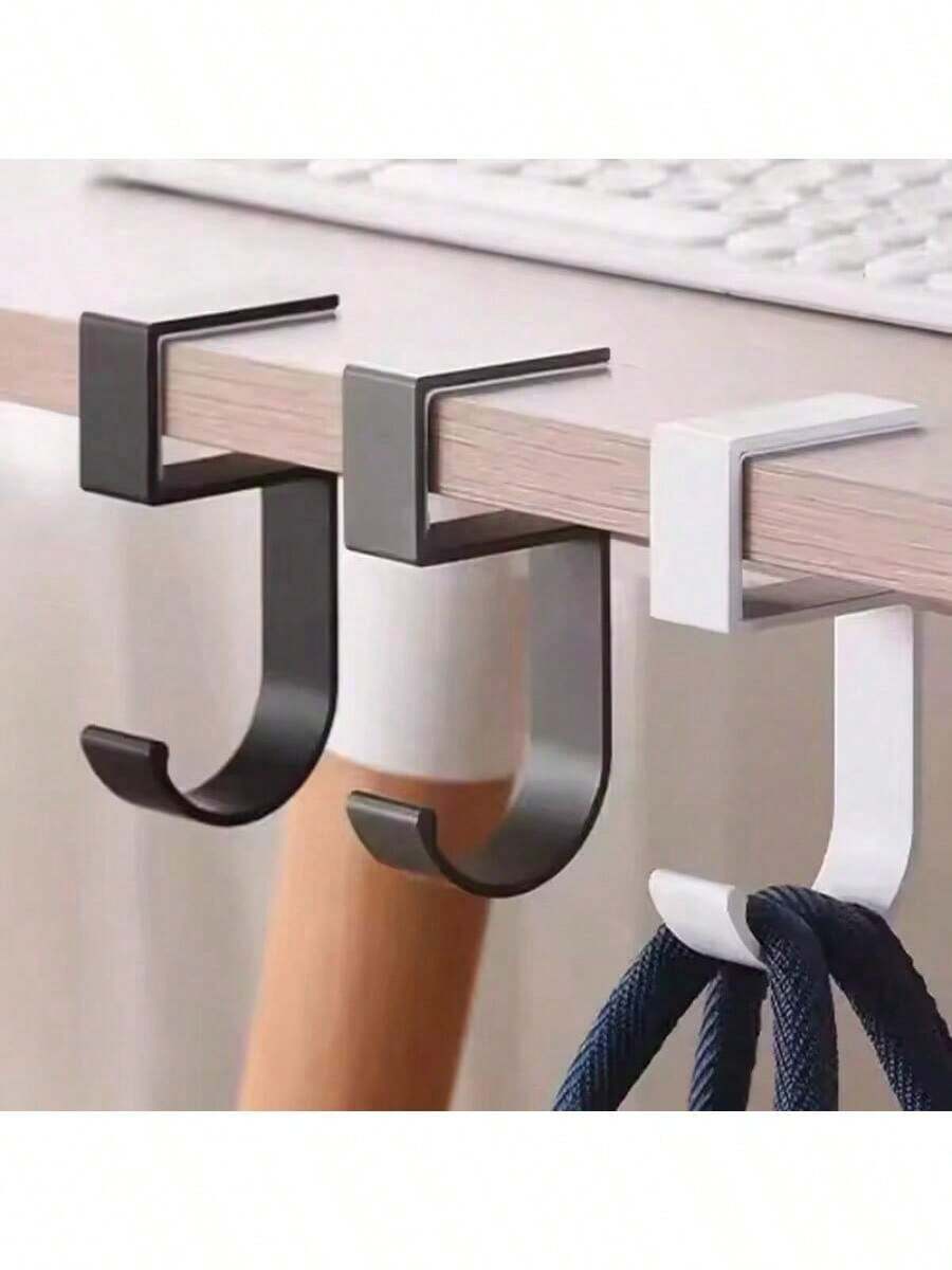 1 件 5 形桌边挂钩学生办公室挂包侧可拆卸办公室手提包架桌钩办公室收纳架 - 彩色 - 查看 1