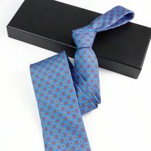 1 pieza Corbata clásica de moda a cuadros para hombre, adecuada para bodas, fiestas y regalos