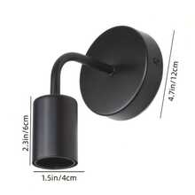 1 件简约铁木壁灯，E27 灯泡座，北欧现代装饰灯，适用于卧室、客厅、走廊和过道，不含灯泡 - 彩色 - 查看 3