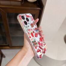 1 个透明柔软 TPU 手机壳，带有可爱的草莓蛋糕涂鸦设计，防震保护套适用于 iPhone 16 Pro Max/16/15/14/13/12/12/11 和 S25/S/24S24/S23/S22 系列，是节日或生日的时尚礼物 - 彩色 - 查看 5