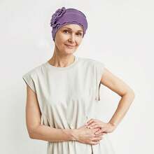 6 Pieces Cotton Chemo Turban Headwear, Soft Cancer Headwear Elastic Chemo Hats For Women With Hair Losshalloween - 多色-3 - 查看 3