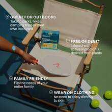 Pegatinas repelentes de mosquitos (paquete de 360) - Parches para niños y adultos, natural y sin DEET, con aceite esencial de citronela - Negro - Ver 7