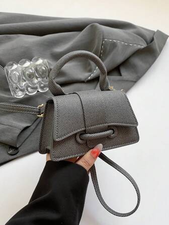 Fashionable Mini Handbag Net Celebrity Crossbody Bag, Solid Color Shoulder Bag, Small Square Bag For Women, All Season