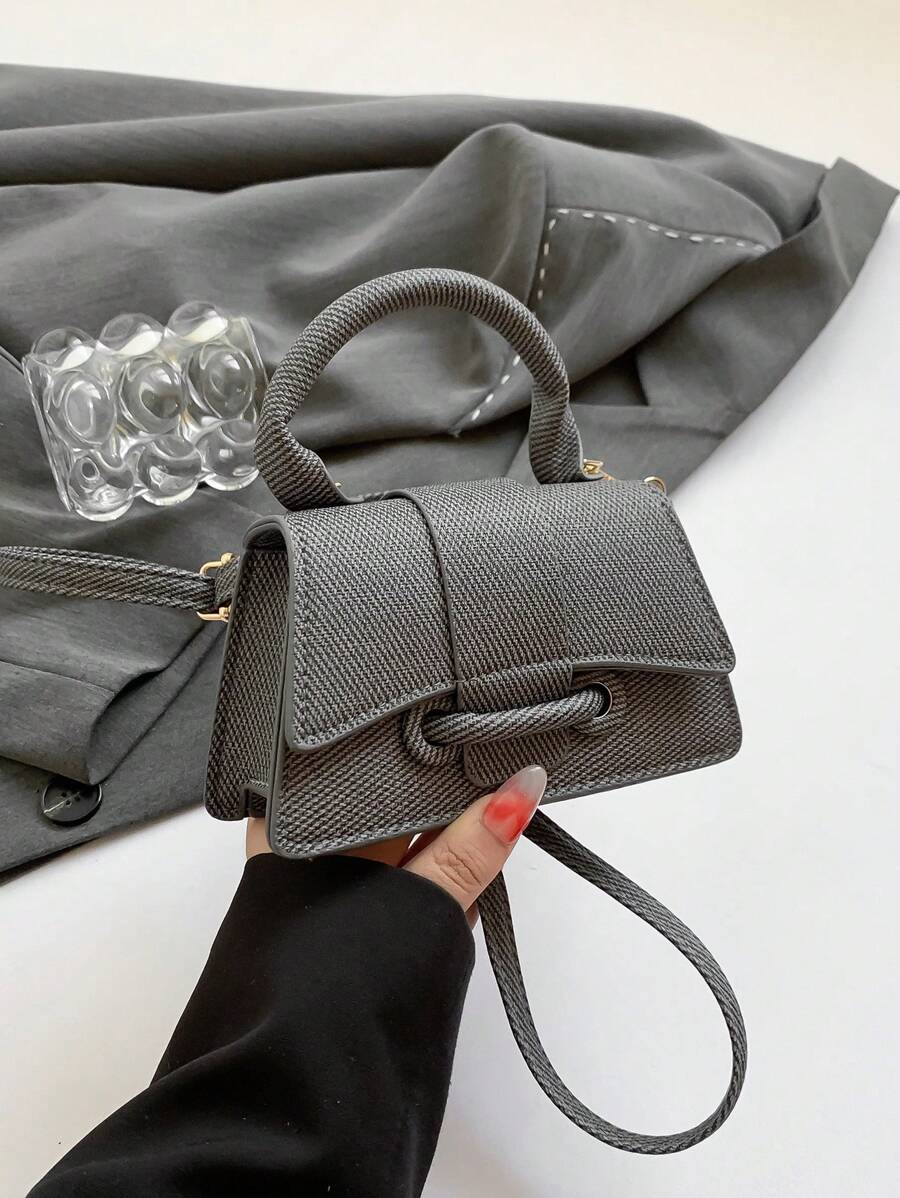 Fashionable Mini Handbag Net Celebrity Crossbody Bag, Solid Color Shoulder Bag, Small Square Bag For Women, All Season