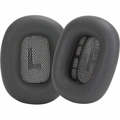 Letter Replacement Earpads Cushions Compatible With Apple AirPods Max Headphones, Mesh Fabric Ear Pads Cover With Memory Foam And Magnet For AirPods Max Replacement Earpads Compatible With Apple AirPods Max Headphones