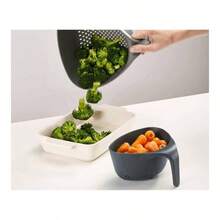 Joseph Joseph Nest Colanders Stackable Set With EasyPour Corners And Vertical Handle, 2pie, Gray - Gray - 查看 3