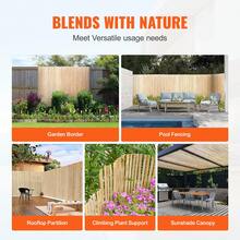Natural Bamboo Privacy Fence Screen, Privacy Bamboo Slat Fence, 6 Ft H X 16 Ft L Decorative Bamboo Screen Panel, For Garden, Backyard, Balcony, Patio, Pool Side - 6 Ft H X 16 Ft L - View 6
