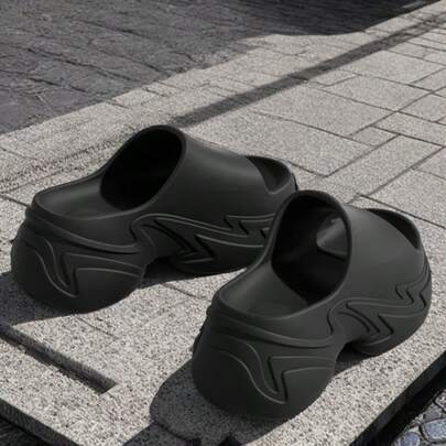 9cmプラットフォーム レディース快適 疲れにくい ソリッドカラー ファッション アウトドア Y2K スタイル ホロウアウト ビーチ/自宅/オフィス サンダル、夏用