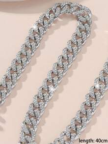 1pc Hip-hop American Style Chain Necklace - Silver - View 4