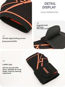 AOLIKES 1pc Wrist Brace Wrist Wraps, Hand Compression Sleeves With Wrist Straps Support For Weightlifting Badminton Fitness Sport - Multicolor - View 11