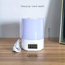 1 件智能 LED 夜灯带时钟，床头遥控器，3 色护眼照明，USB 充电，可调光，适用于卧室、婴儿房、成人和儿童，哺乳灯 - 白色 - 查看 9