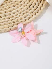 1 件浪漫海洋主题蝴蝶和海星花卉女士发夹，波西米亚风格，发饰，夏季配饰，旅行，爪夹，发夹，发夹，发夹 - 彩色 - 查看 8