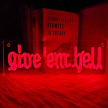 哥特式霓虹灯，你喜欢恐怖电影吗/给我/我会和你一起腐烂/爱你到死/永远不要相信生活/直到我们变成鬼魂/欢迎来到黑暗面霓虹灯，万圣节哥特式红色LED霓虹灯，羔羊恶魔霓虹灯用于墙面装饰